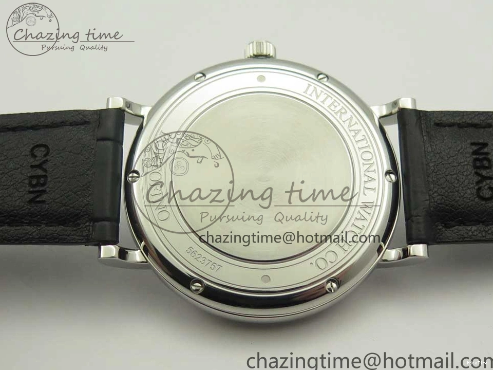 MIROTIME 0303 Supportive Portofino Automatic SS AF 1:1 Best Edition White Dial on Black Croco Leather Strap A 7184